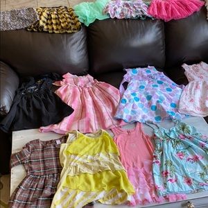 8 little girl 5T dresses and 5 skirts all for $12